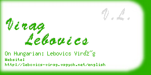 virag lebovics business card